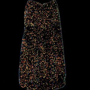 sequined black minidress, size M/6